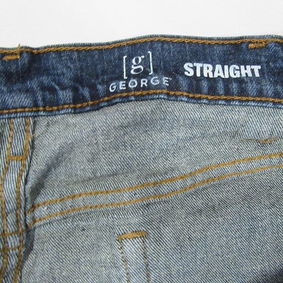 George Blue Straight Fit Jeans Denim Size 40x30 EUC - Picture 5 of 8